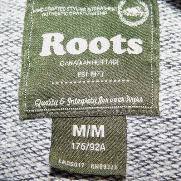 Roots canada Black Pepper Marled Womens M Kanga Pullover Hoodie Beaver - Picture 2 of 10